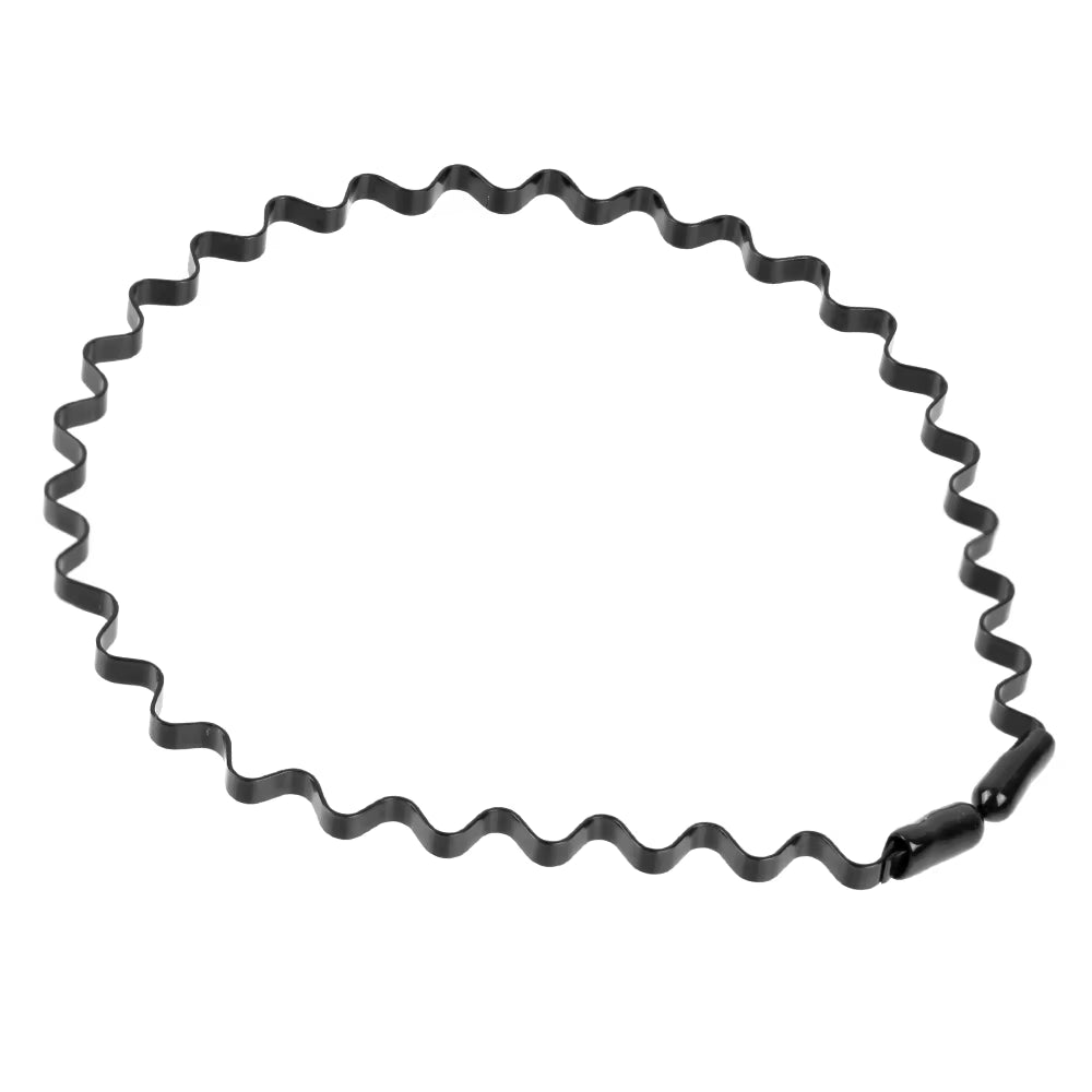 6Pcs Fashion Metal Hair Band for Men Women Unisex Black Wavy Hair Head Hoop Band Sports Headband Hairband Hair Accessories Gifts