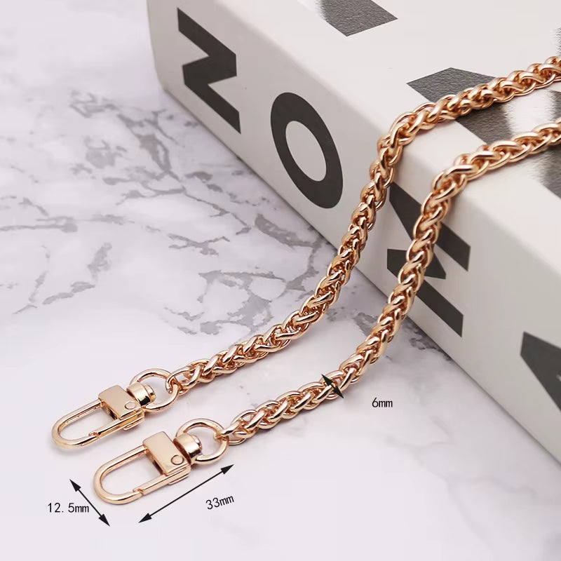 120Cm Gold/Silver/Black Bag Accessories Bag Chain Hardware Handbag Accessories Metal Alloy Bag Chain Strap Shoulder Bag Strap