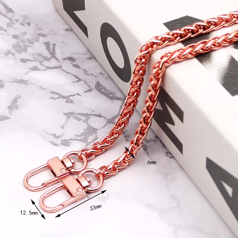 120Cm Gold/Silver/Black Bag Accessories Bag Chain Hardware Handbag Accessories Metal Alloy Bag Chain Strap Shoulder Bag Strap