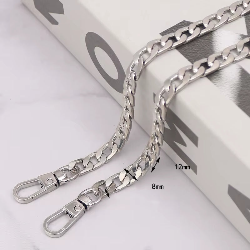 120Cm Gold/Silver/Black Bag Accessories Bag Chain Hardware Handbag Accessories Metal Alloy Bag Chain Strap Shoulder Bag Strap