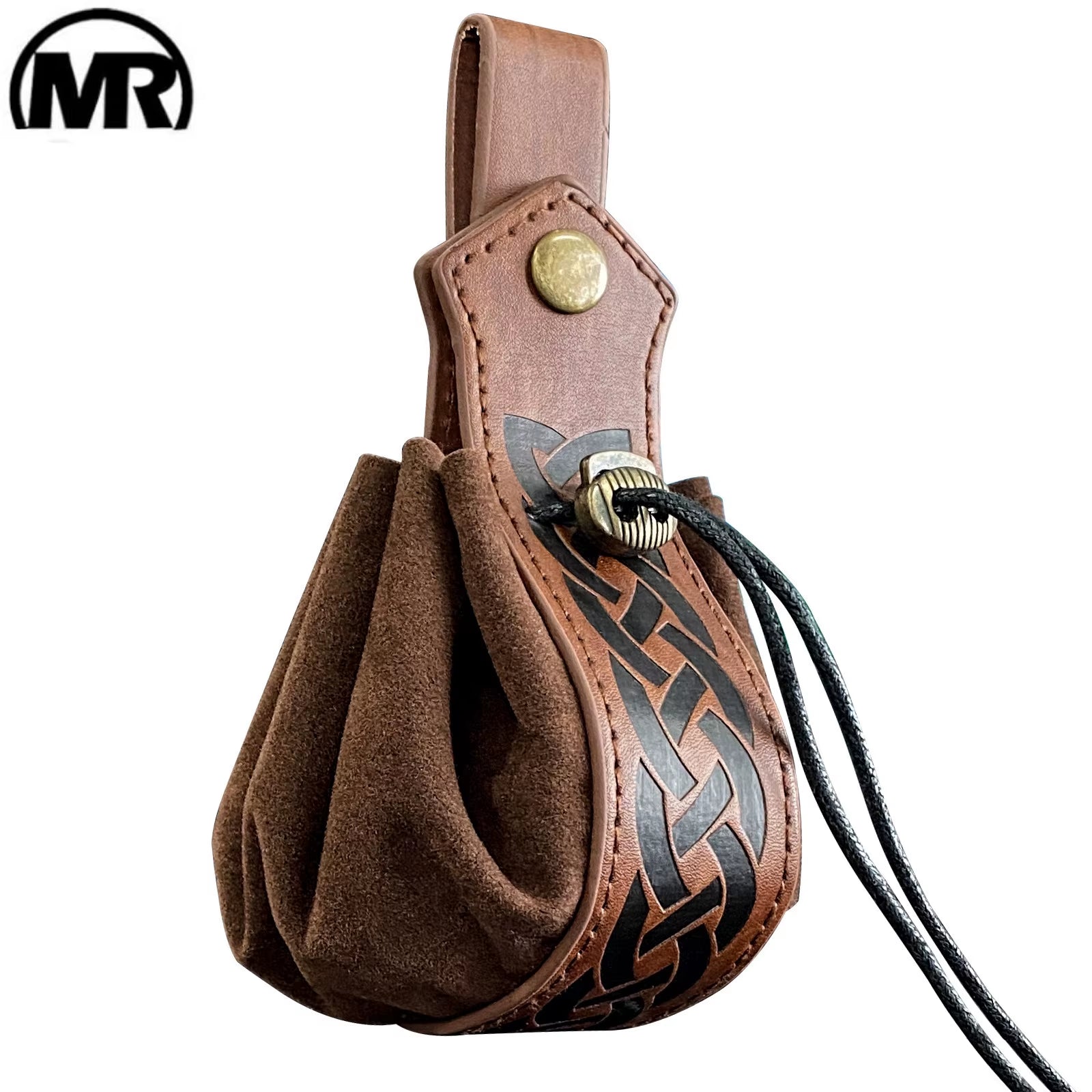 Viking-Style Medieval Pouch That Can Be Hung on a Belt, Men'S Coin Purse, High-Quality Retro Waist Bag, Cool and Handsome Style