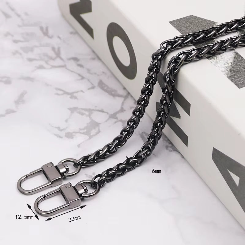 120Cm Gold/Silver/Black Bag Accessories Bag Chain Hardware Handbag Accessories Metal Alloy Bag Chain Strap Shoulder Bag Strap