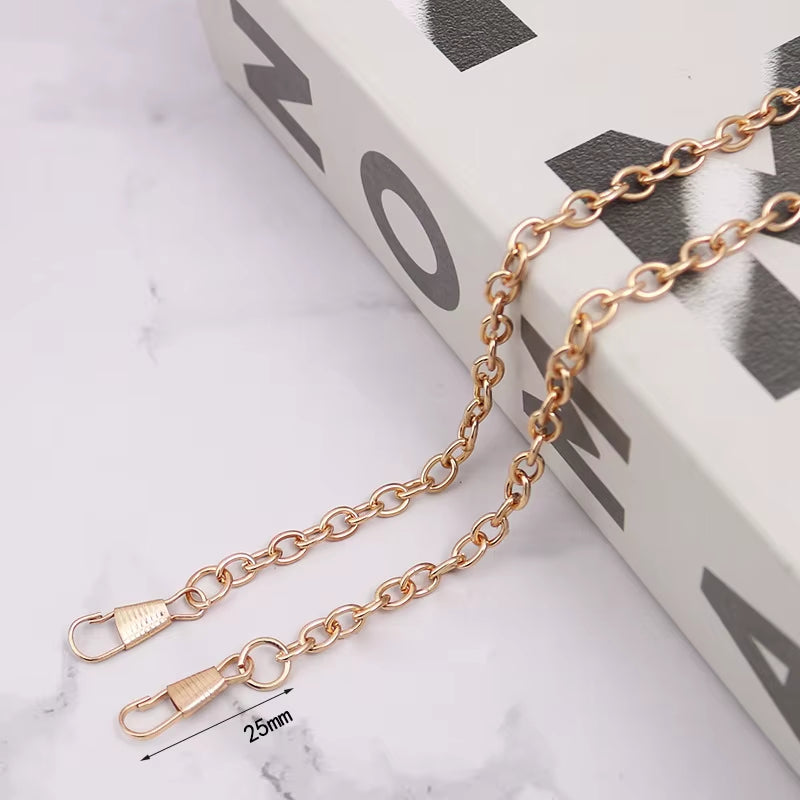 120Cm Gold/Silver/Black Bag Accessories Bag Chain Hardware Handbag Accessories Metal Alloy Bag Chain Strap Shoulder Bag Strap