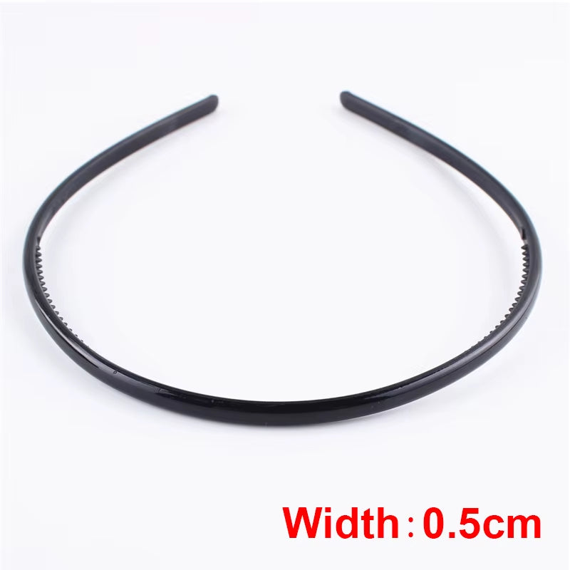 6Pcs Fashion Metal Hair Band for Men Women Unisex Black Wavy Hair Head Hoop Band Sports Headband Hairband Hair Accessories Gifts