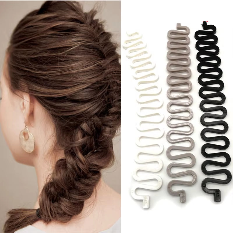 1Pcs Braiding Tools DIY Women Hair Accessories Braid Styling Hairpins Barrettes Magic Donut Bun Twist Hair Clips Hairstyle