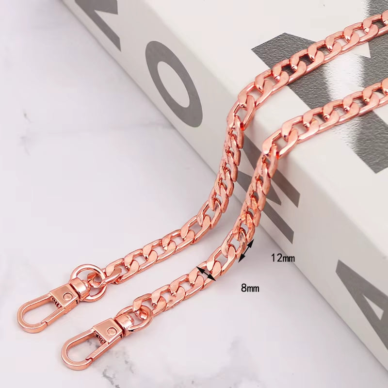 120Cm Gold/Silver/Black Bag Accessories Bag Chain Hardware Handbag Accessories Metal Alloy Bag Chain Strap Shoulder Bag Strap