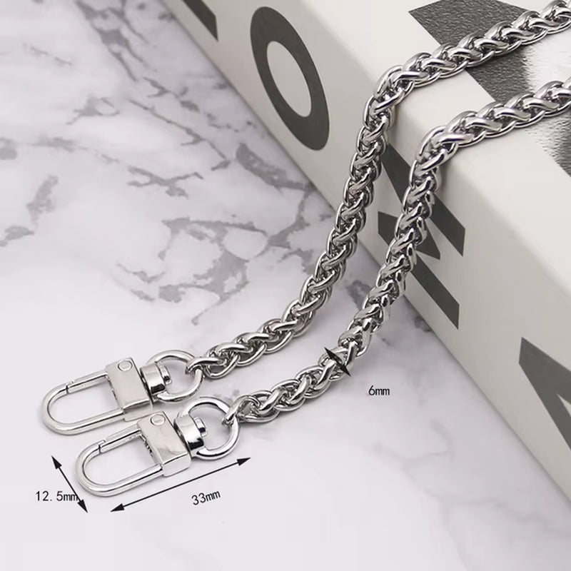 120Cm Gold/Silver/Black Bag Accessories Bag Chain Hardware Handbag Accessories Metal Alloy Bag Chain Strap Shoulder Bag Strap