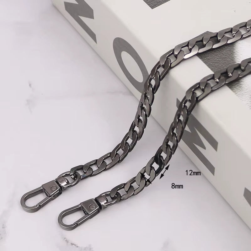 120Cm Gold/Silver/Black Bag Accessories Bag Chain Hardware Handbag Accessories Metal Alloy Bag Chain Strap Shoulder Bag Strap