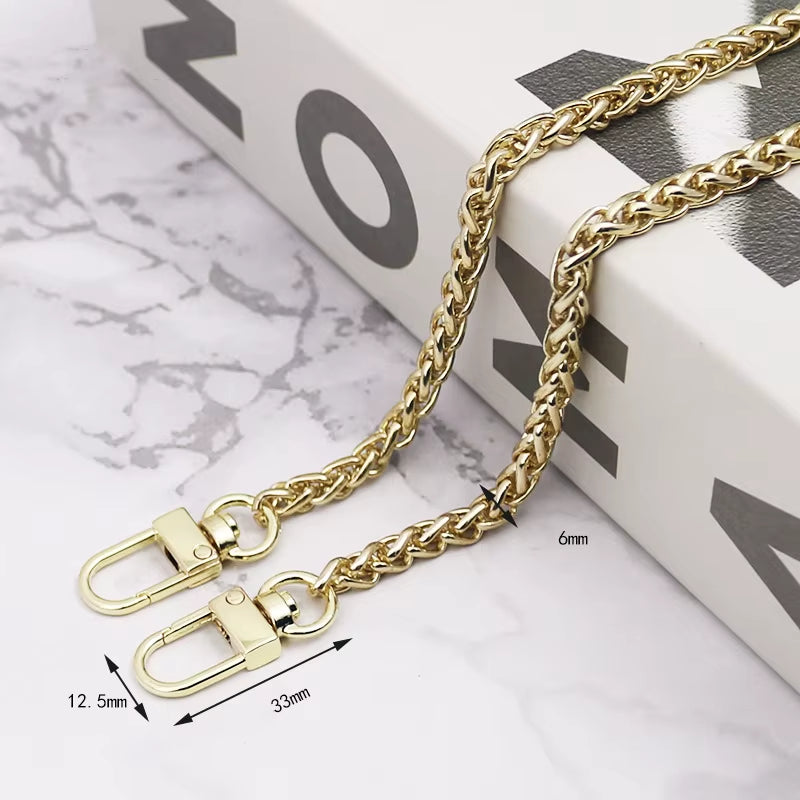 120Cm Gold/Silver/Black Bag Accessories Bag Chain Hardware Handbag Accessories Metal Alloy Bag Chain Strap Shoulder Bag Strap