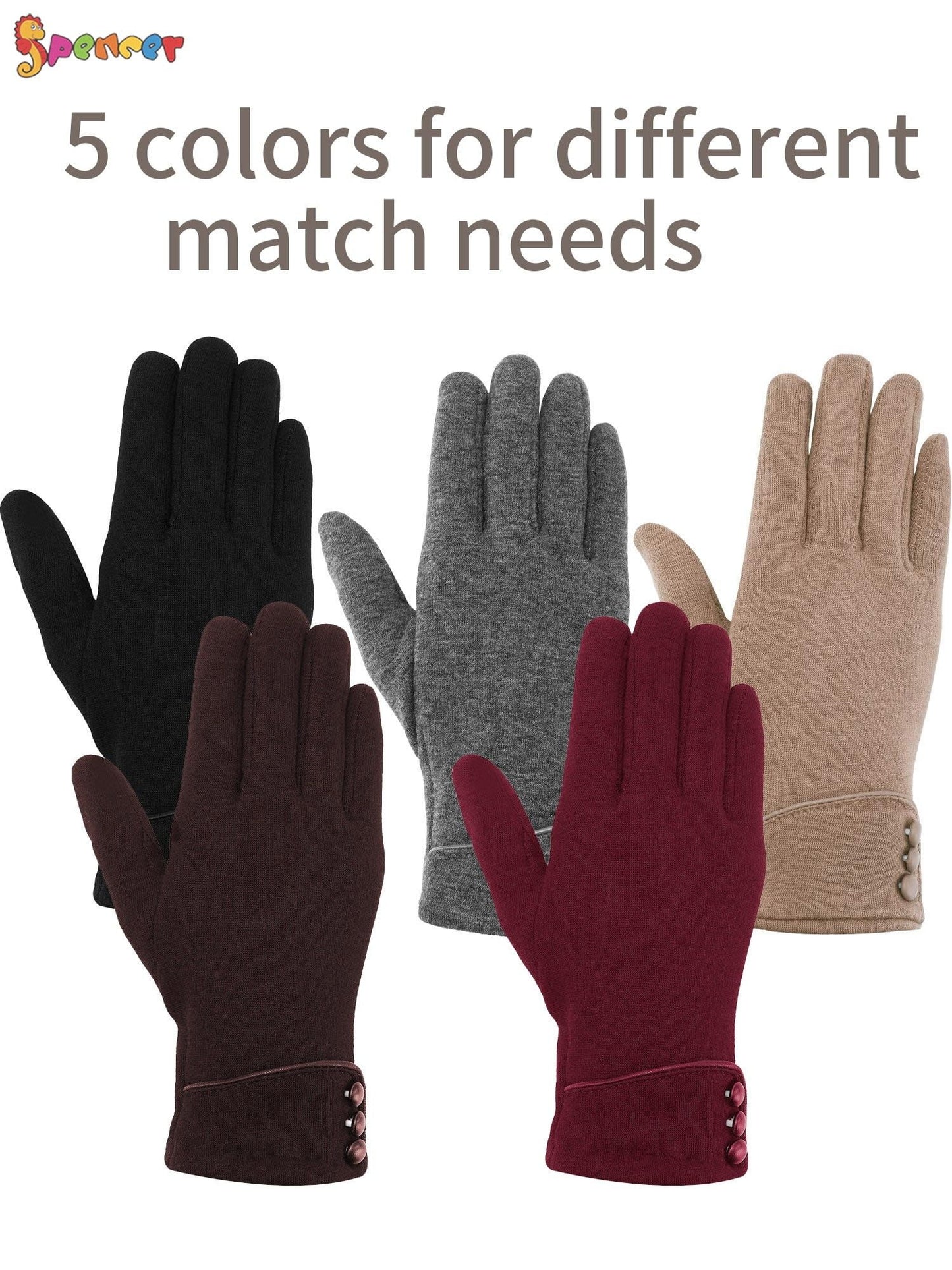 Women'S Touchscreen Gloves, Winter Warm Thermal Soft Lined Thick Texting Gloves Windproof Driving Gloves for Ladies "Coffee"