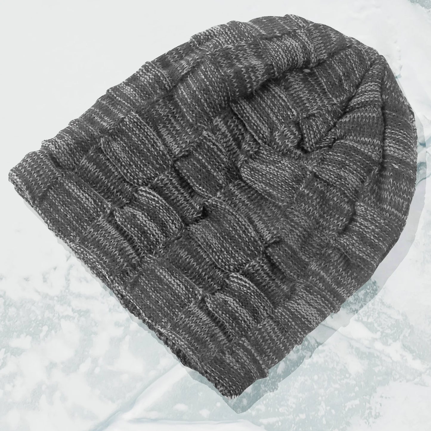 Winter Slouchy Beanie Hat for Women & Men, Knit Soft Cozy Oversized Warm Hats, One Size, Gray