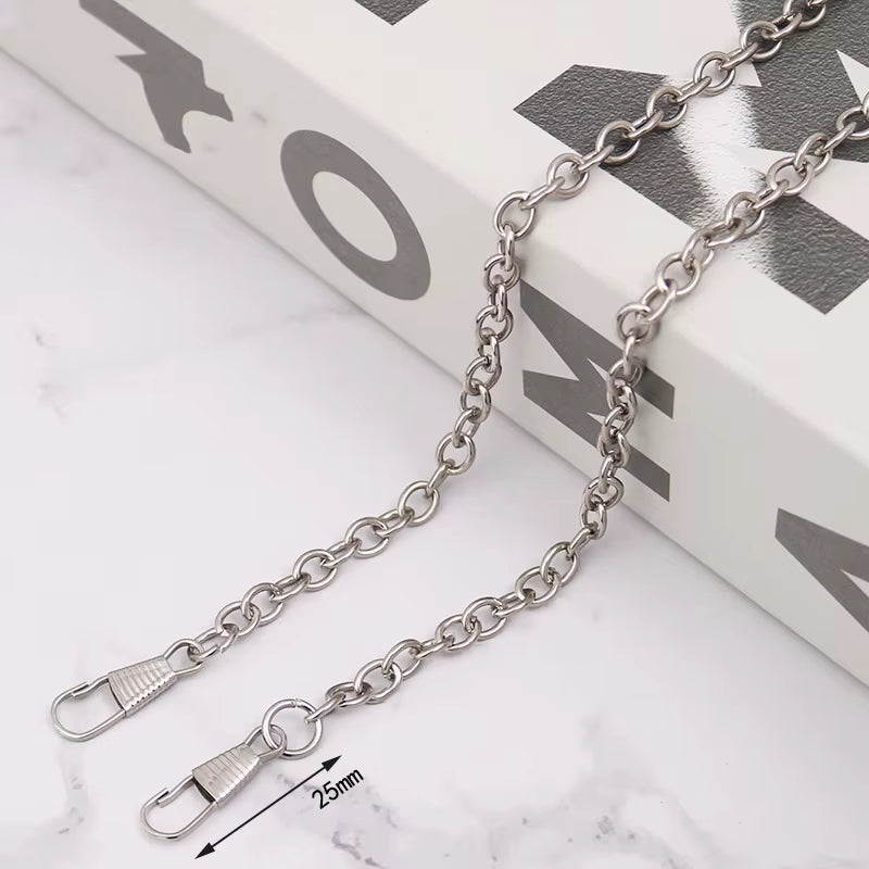 120Cm Gold/Silver/Black Bag Accessories Bag Chain Hardware Handbag Accessories Metal Alloy Bag Chain Strap Shoulder Bag Strap