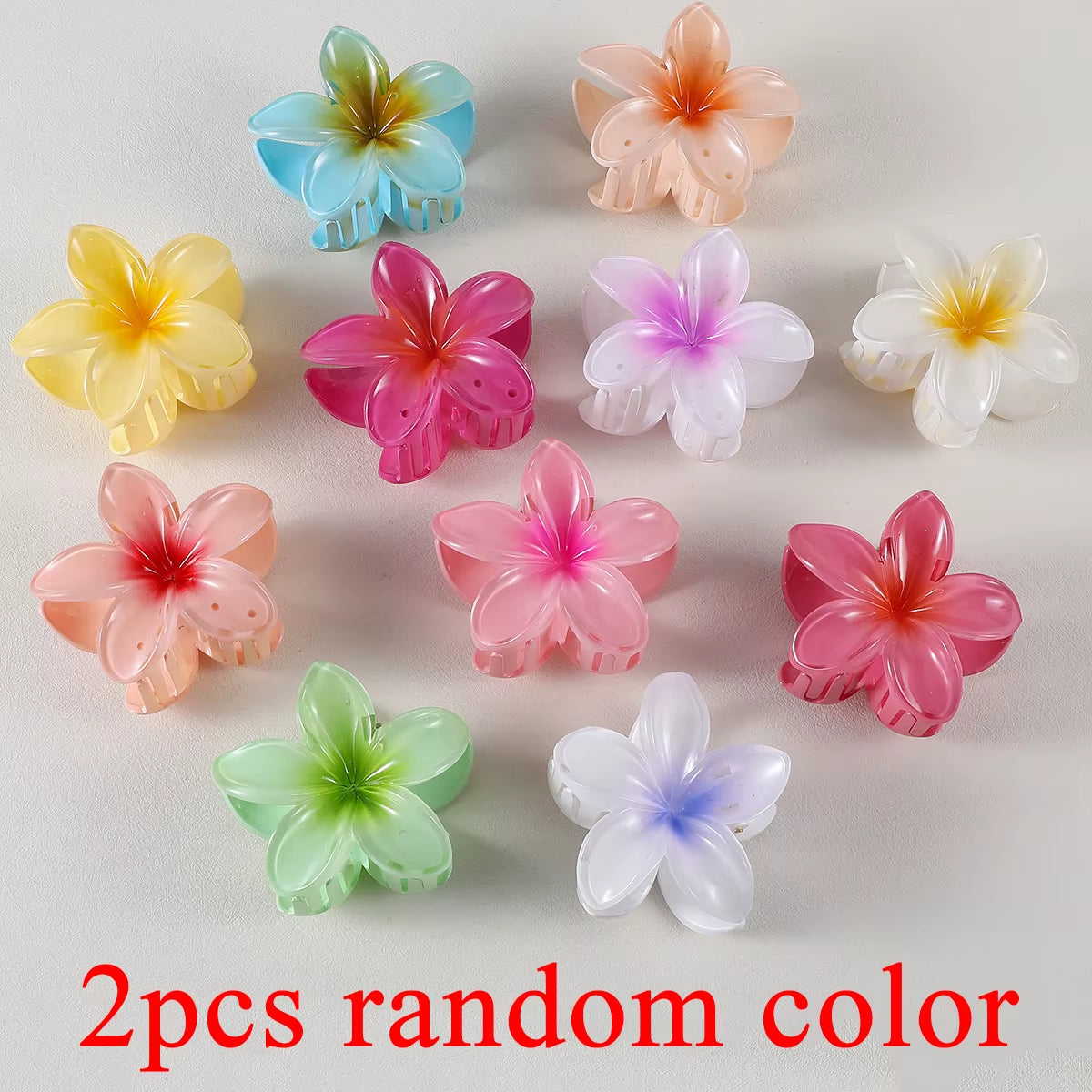 2/4PCS Fashion Women Flower Hair Clips Vacation Bohemia Egg Flower Hair Clips Barrettes Girls Large Hairpins Hair Accessories