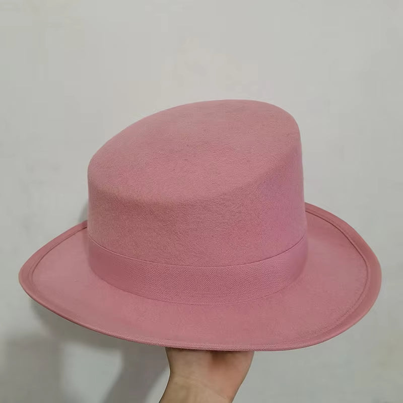 Cashmere Hat Asymmetric Top Hat Wool Hat Women Men Unisex Hat Steam Punk Hat Top Hat Party Fashion Ribbon Mens Lumber Costume