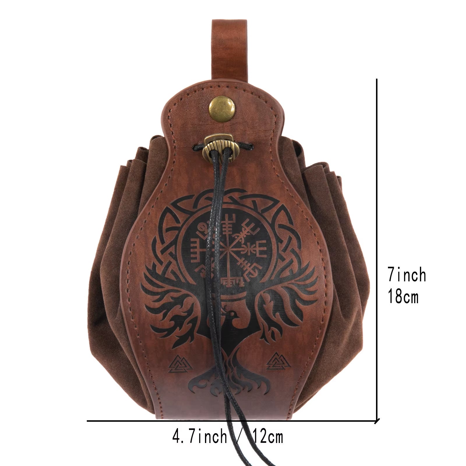 Viking-Style Medieval Pouch That Can Be Hung on a Belt, Men'S Coin Purse, High-Quality Retro Waist Bag, Cool and Handsome Style