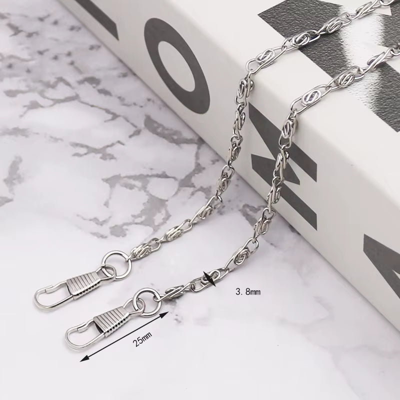 120Cm Gold/Silver/Black Bag Accessories Bag Chain Hardware Handbag Accessories Metal Alloy Bag Chain Strap Shoulder Bag Strap