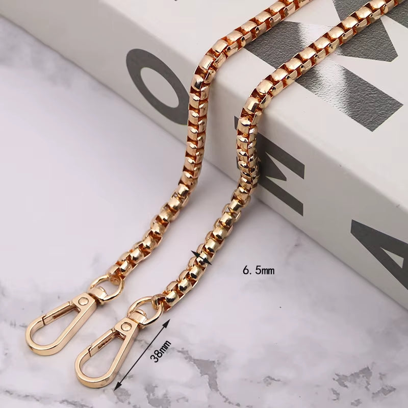 120Cm Gold/Silver/Black Bag Accessories Bag Chain Hardware Handbag Accessories Metal Alloy Bag Chain Strap Shoulder Bag Strap