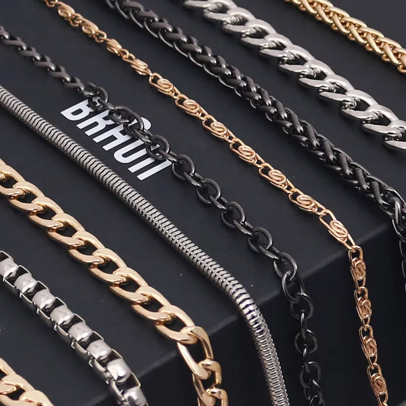 120Cm Gold/Silver/Black Bag Accessories Bag Chain Hardware Handbag Accessories Metal Alloy Bag Chain Strap Shoulder Bag Strap